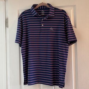 Rhoback The Old Glory Striped Men's Polo Shirt, Size Medium (Like New Condition)